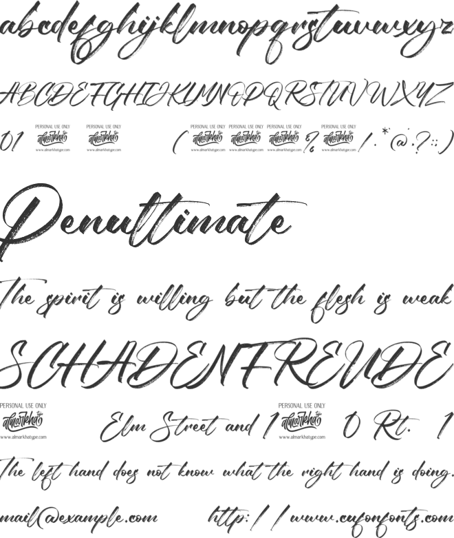 The Romantica font preview