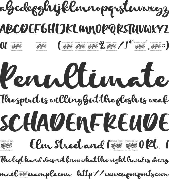 Chick Chack font preview