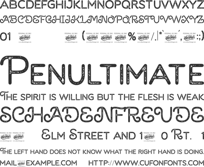 Brown House font preview