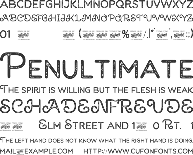 Brown House font preview