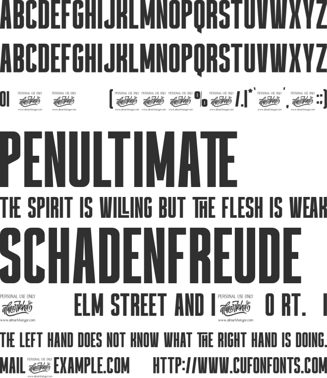 thealiens font preview