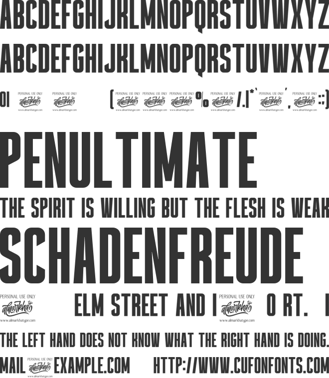 thealiens font preview