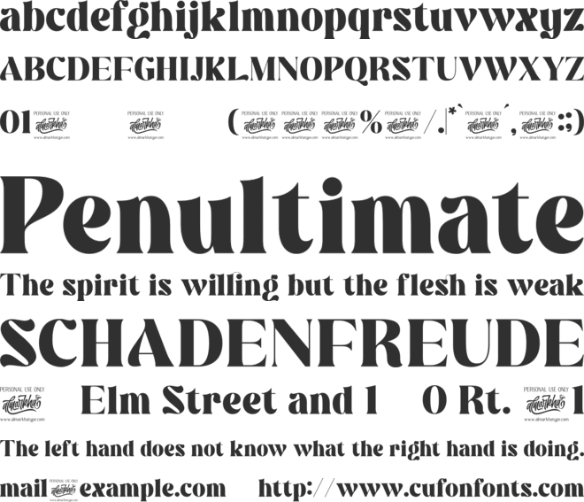 Williesh font preview