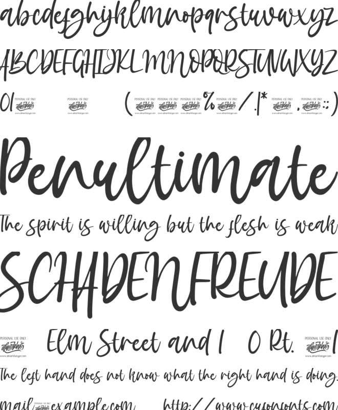 Amazing Sweety font preview