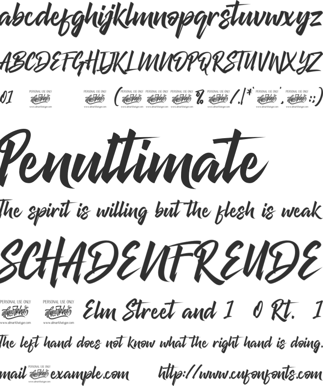 The Blackheads font preview