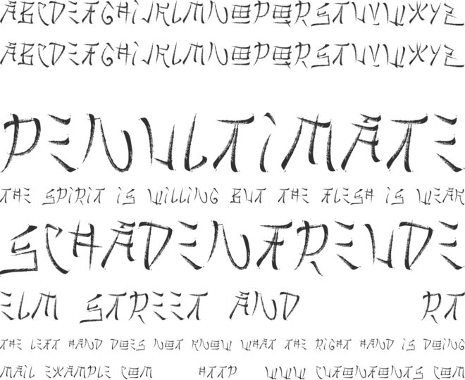 Brushido font preview