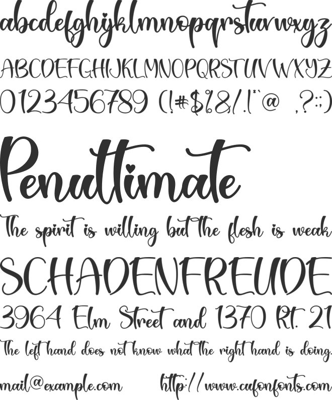 Love Sunday - Personal Use font preview