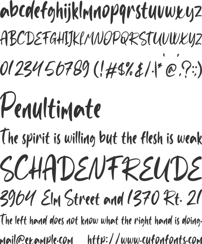 Rude Hude font preview