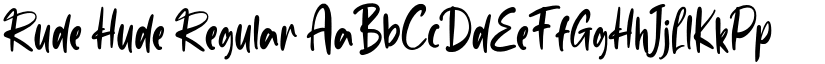 Rude Hude Regular font
