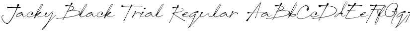 Jacky Black Trial Regular font