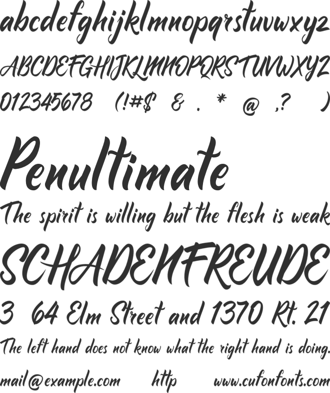 Comebro Unconnected font preview