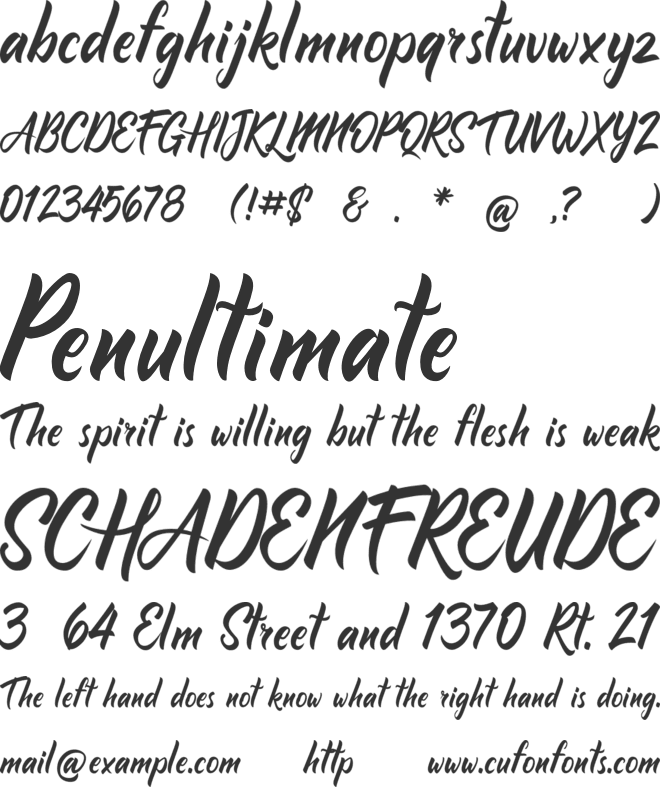Comebro Unconnected font preview