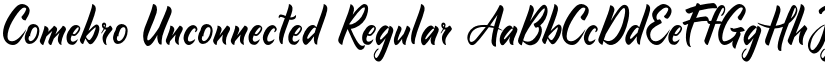 Comebro Unconnected Regular font