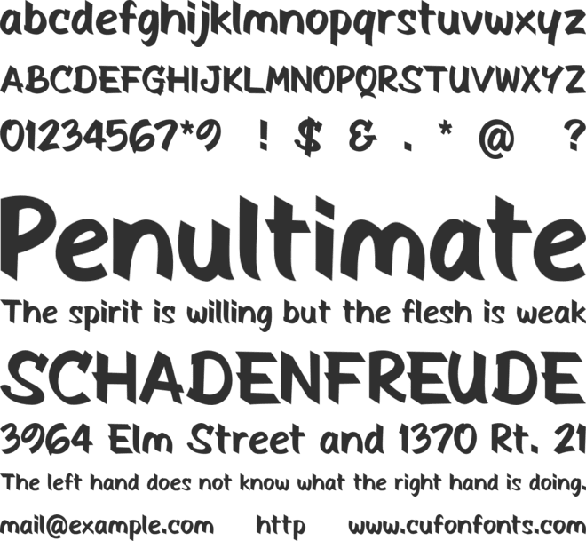 The Radicools Casual font preview