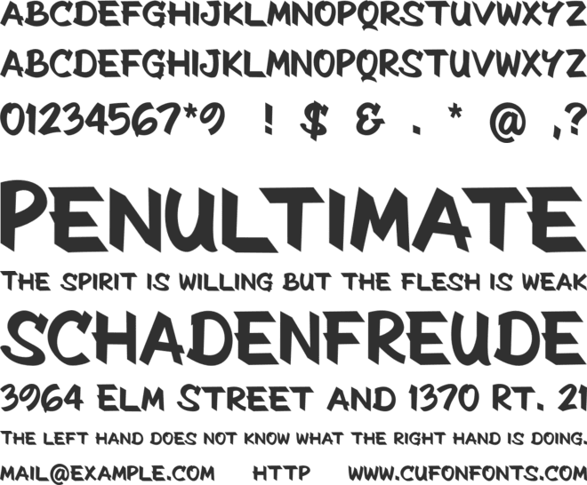The Radicools font preview