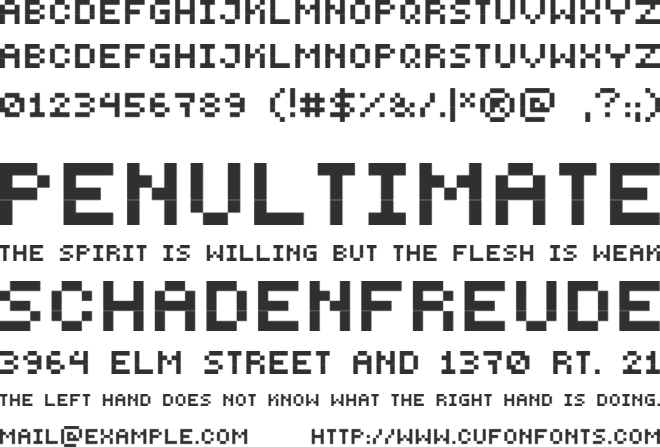 PEPminus10 font preview