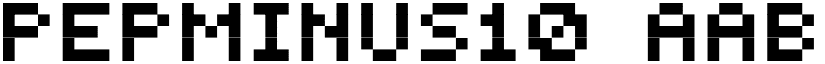 PEPminus10 font