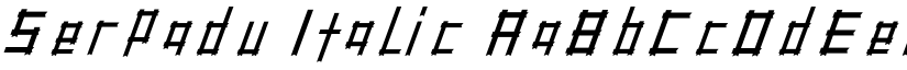 Serpadu Italic font