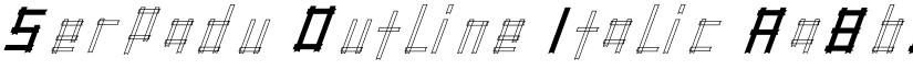 Serpadu Outline Italic font