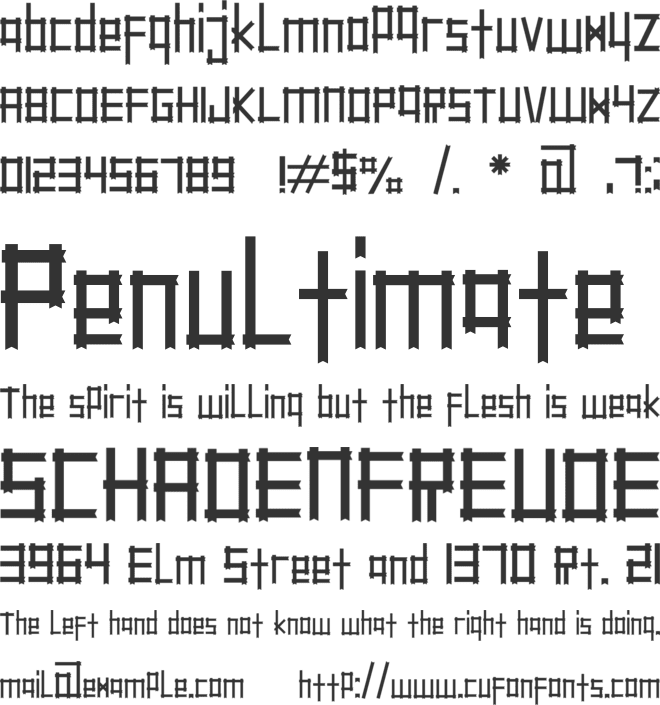 Serpadu font preview