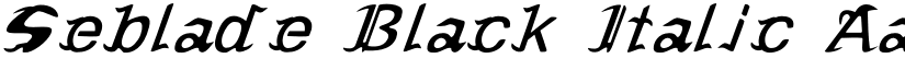 Seblade Black Italic font