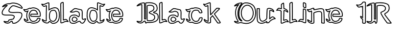 Seblade Black Outline 1R font