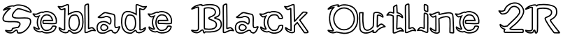 Seblade Black Outline 2R font