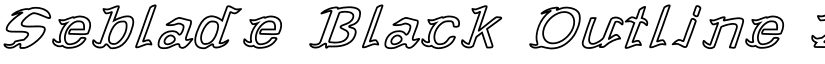 Seblade Black Outline 2RR font