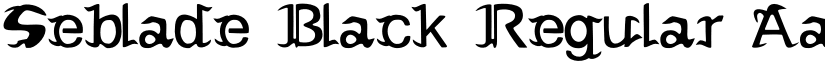 Seblade Black Regular font