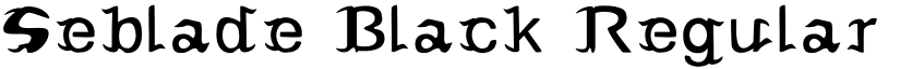 Seblade Black Regular 2 font