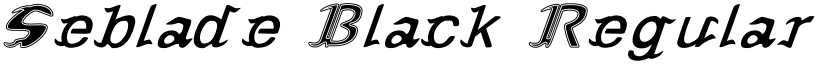 Seblade Black Regular 2 Italic font
