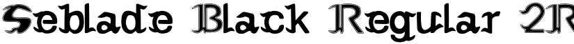 Seblade Black Regular 2R font