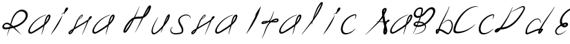 Raina Husna Italic font