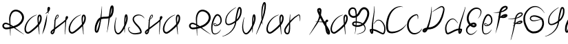 Raina Husna Regular font