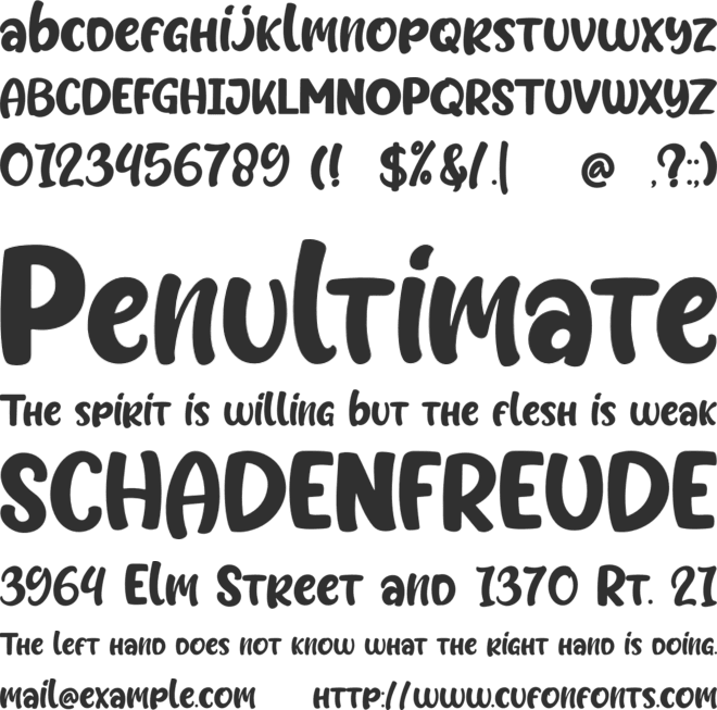 Candyful font preview