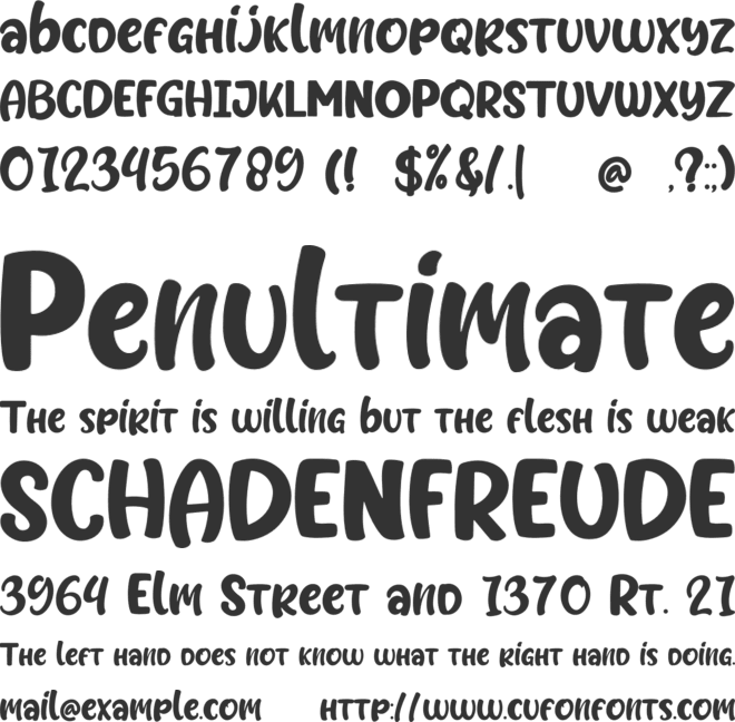 Candyful font preview