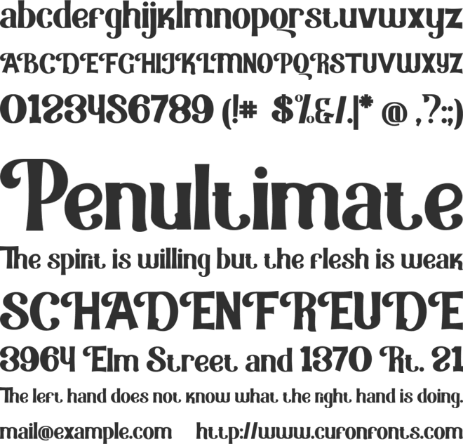 Quirky Bay font preview