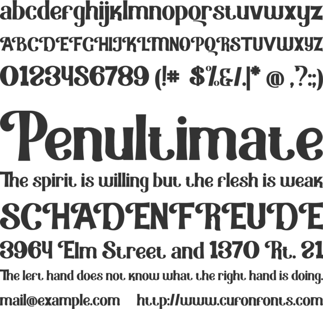 Quirky Bay font preview