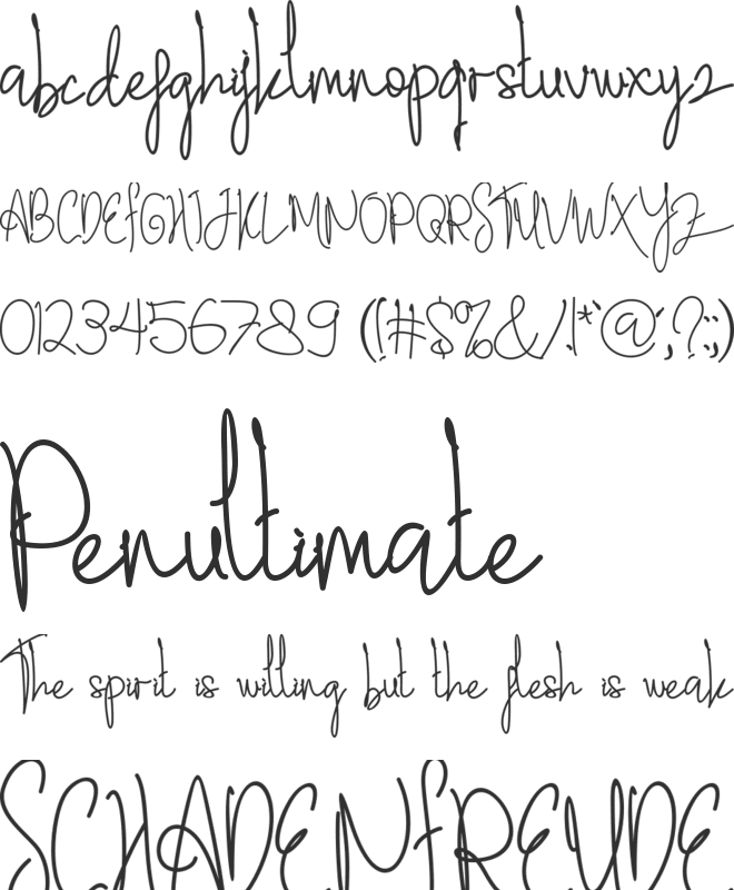 Sephia Signature font preview