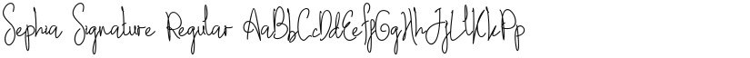 Sephia Signature Regular font