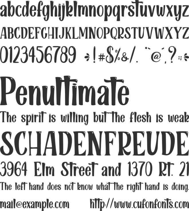 Rose Cake - Personal Use font preview