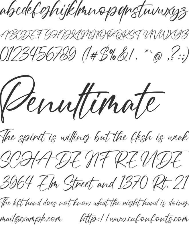 Right Strongline font preview