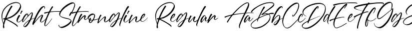Right Strongline Regular font