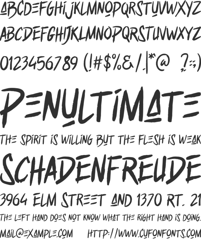 Street Ruler font preview