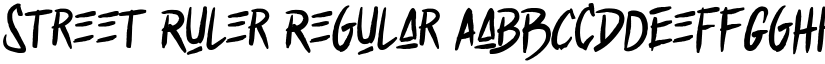 Street Ruler Regular font