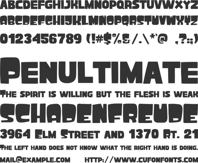 Dankosaurus font preview