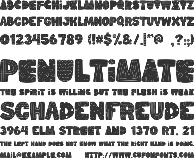 Party Kids font preview