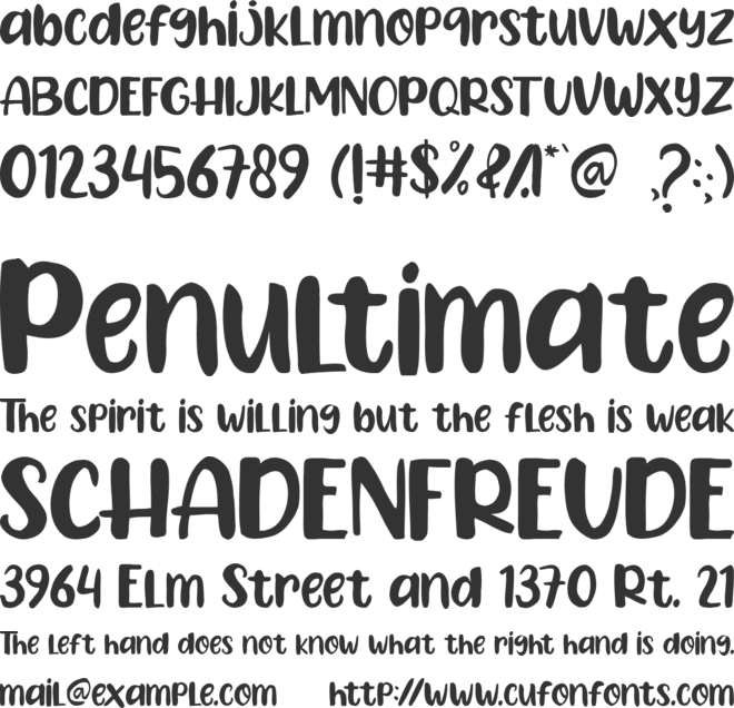 Lemon Friday font preview
