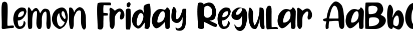 Lemon Friday Regular font