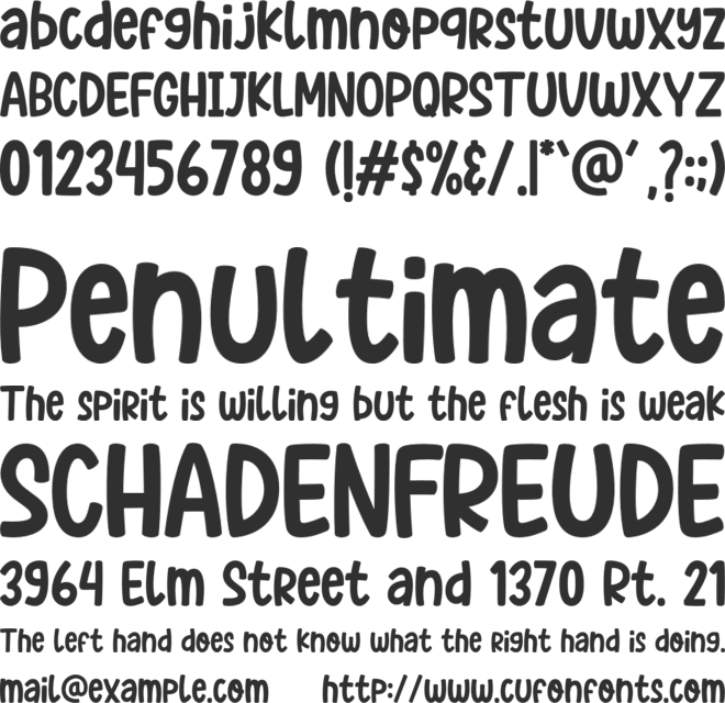 Lazy Meow font preview